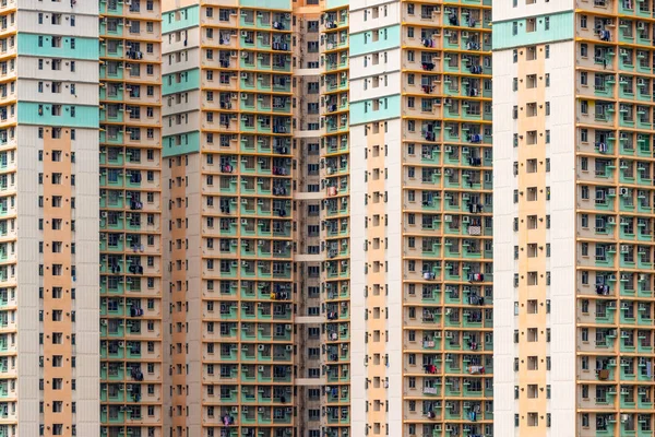 Außenseite Eines Wohnhauses Hongkong — Stockfoto