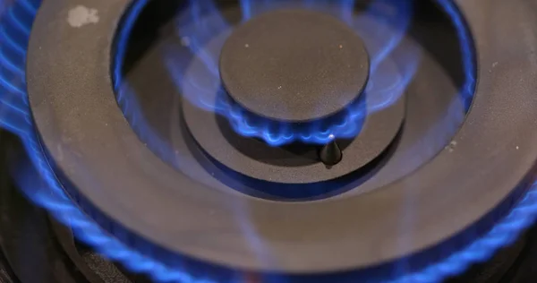 Gas Burning Kitchen Gas Stove — Stock Photo, Image