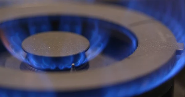 Gas Burning Kitchen Gas Stove — Stock Photo, Image