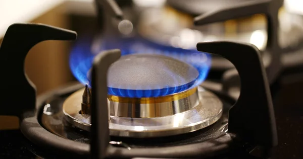 Gasbrander Het Fornuis Keuken — Stockfoto