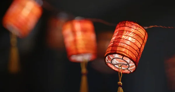 Las Linternas Rojas Por Noche Para Nuevo Año Chino —  Fotos de Stock