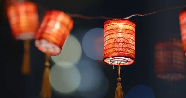 Rote Laternen Der Nacht Zum Chinesischen Neujahr — Stockfoto