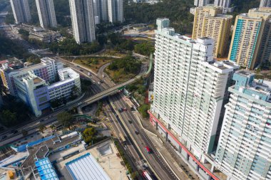 Wong Tai Sin, Hong Kong - 03 Şubat 2019: Hong Kong 'da Lion Rock Dağı