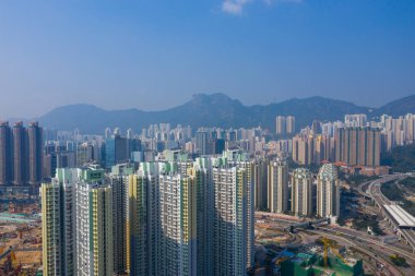 Kowloon yan, Hong Kong - 29 Kasım, 2018: Hong Kong şehir 