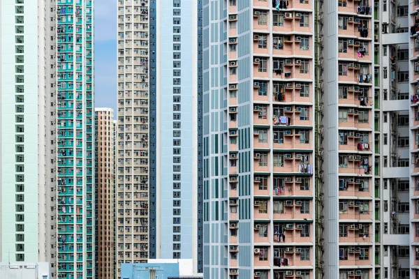 Fasada Budynku Hong Kongu — Zdjęcie stockowe