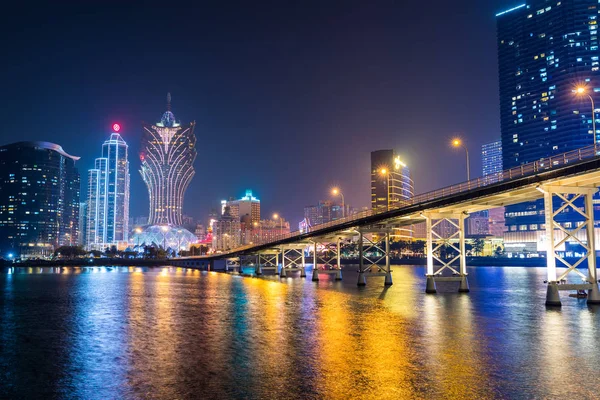 Macao Enero 2019 Ciudad Macao Por Noche —  Fotos de Stock