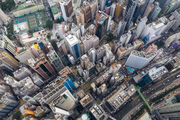 Κόλπος Causeway Χονγκ Κονγκ Φεβρουαρίου 2019 Πάνω Προς Κάτω Άποψη — Φωτογραφία Αρχείου