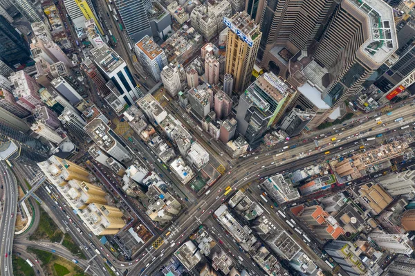 Causeway Bay Hong Kong Febrero 2019 Vista Arriba Hacia Abajo — Foto de Stock