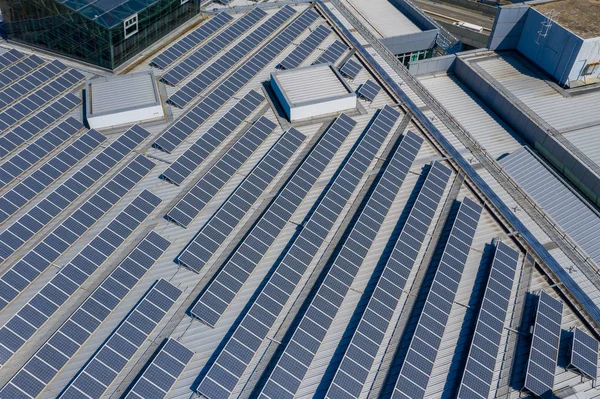 Top View Solar Panels — Stock Photo, Image