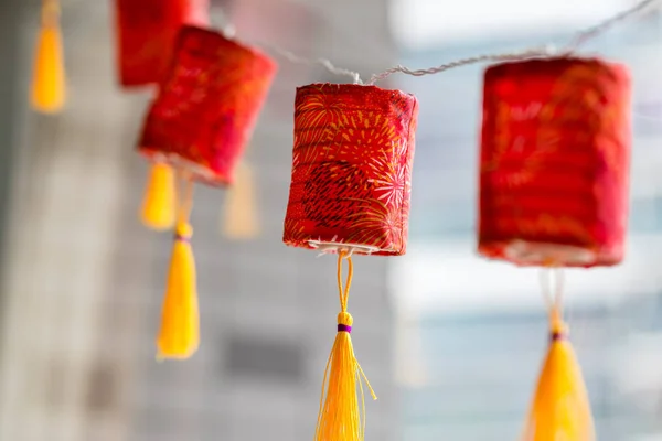 Red Lanterns Hanging Lunar New Year — Stock Photo, Image