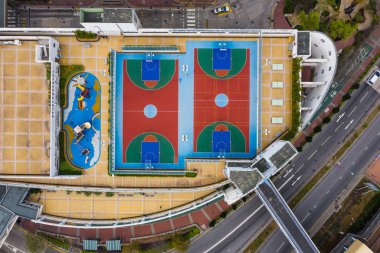 Basketbol sahasının en iyi görünümü