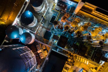 To kwa wan, Hong Kong - 26 Ocak, 2019: Gece gaz fabrikası