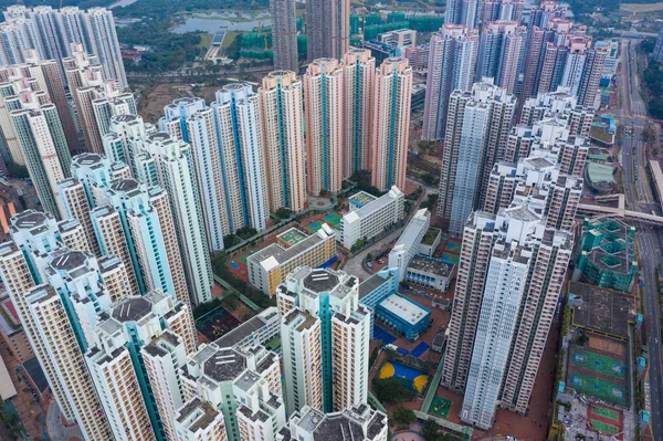 Tin Shui Wai Hong Kong Február 2019 Légifelvételek Hong Kong — Stock Fotó