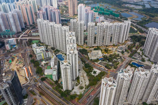 Tin Shui Wai Hong Kong Febrero 2019 Ciudad Residencial Hong — Foto de Stock