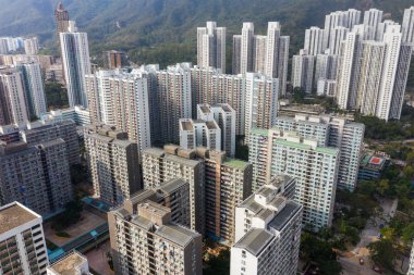 Lok Fu, Hong Kong - 29 Ocak 2019: Hong Kong şehri