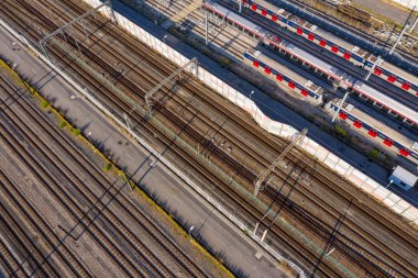 Kam Sheung Road, Hong Kong - 16 Şubat 2019: Hong Kong'daki Kam sheung road istasyonu
