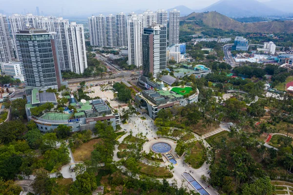 Tin Shui Wai Hong Kong Fevereiro 2019 Vista Superior Prédio — Fotografia de Stock