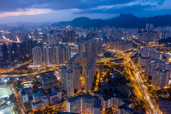 Kowloon Bay Hong Kong Februari 2019 Top View Van Hong — Stockfoto