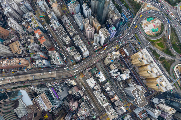 Causeway Bay, Hong Kong - 22 February, 2019: Compact city Hong Kong city