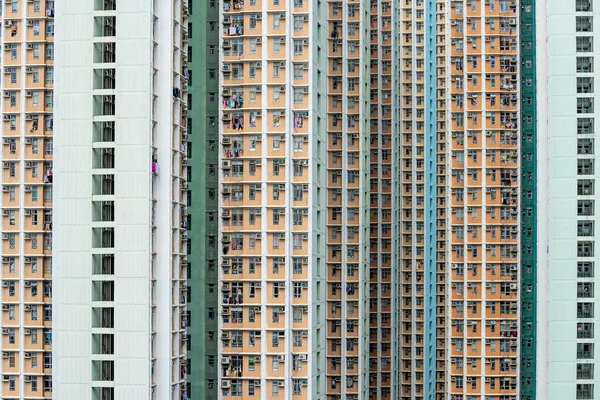 Fachada Construção Arranha Céus Hong Kong — Fotografia de Stock