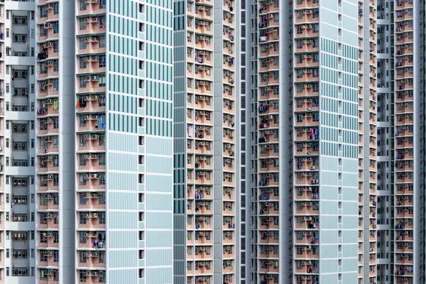 Ουρανοξύστης Κτίριο Πρόσοψη Στο Χονγκ Κονγκ — Φωτογραφία Αρχείου