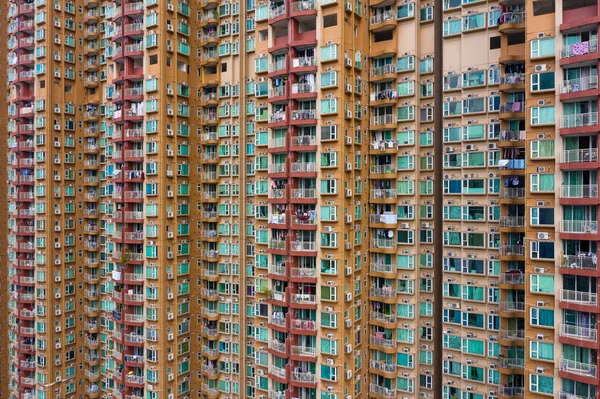 Fasada Architektury Budynku Hong Kongu — Zdjęcie stockowe