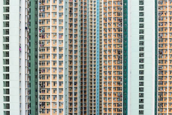 Πρόσοψη Κτιρίου Κατοικιών Στο Χονγκ Κονγκ — Φωτογραφία Αρχείου