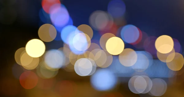 Bokeh Vista Noche Ciudad — Foto de Stock