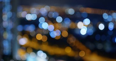 Gece şehir manzaralı Bokeh