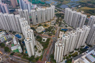 Tin Shui Wai, Hong Kong, 02 Şubat 2019: Hong Kong daire b