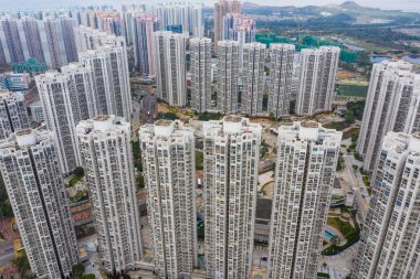 Tin Shui Wai, Hong Kong, 02 Şubat 2019: Hong Kong'un en iyi görünümü