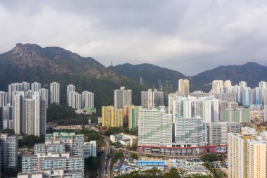 Lok Fu, Hong Kong, 03 Şubat 2019: Hong Kong yerleşim şehri 