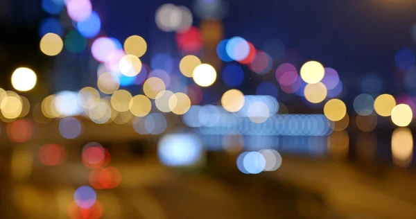 Боке ночного вида города — стоковое фото