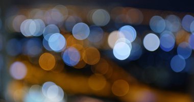 Gece şehir görünümünün bulanıklık