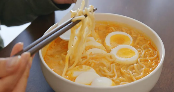 Delicioso Laksa Tazón Cerca —  Fotos de Stock