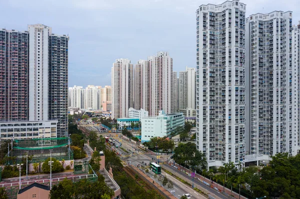 Tin Shui Wai Hong Kong Fevereiro 2019 Distrito Residencial Hong — Fotografia de Stock
