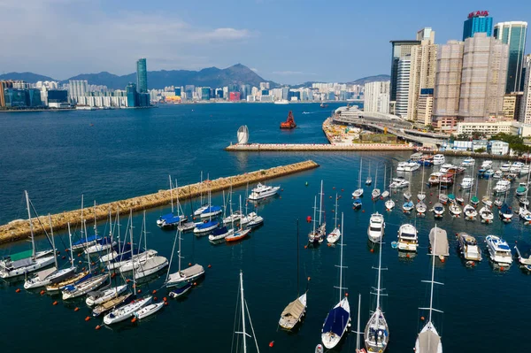 Causeway Bay Hong Kong February 2019 Hong Kong Harbor Front — Stock Photo, Image