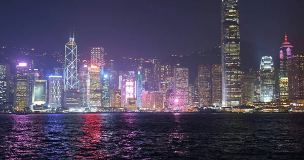 ビクトリアハーバー 2019年3月12日 香港の夜 — ストック写真