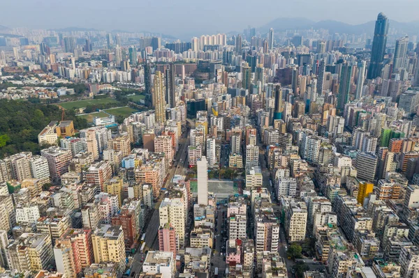 Sham Shui Hong Kong Mart 2019 Hong Kong Şehrinin Havadan — Stok fotoğraf