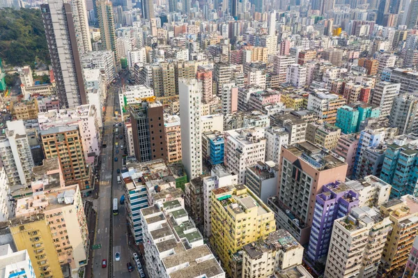 Sham Shui Hong Kong Mars 2019 Antenn Hong Kong City — Stockfoto