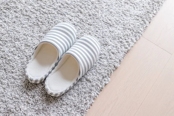 Zapatillas Alfombra Suelo Casa — Foto de Stock