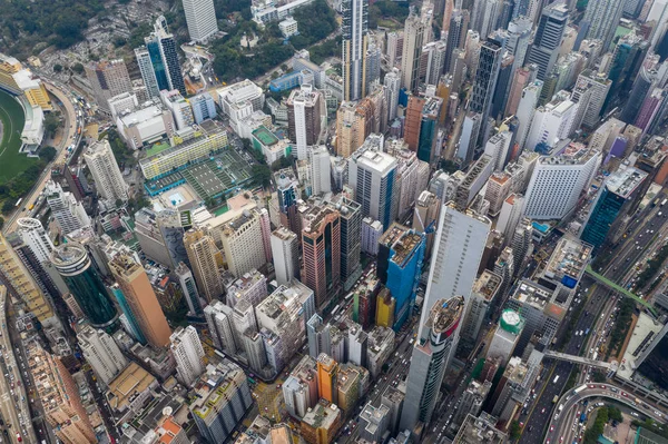 Causeway Bay Hong Kong Februari 2019 Hong Kong City Uppifrån — Stockfoto