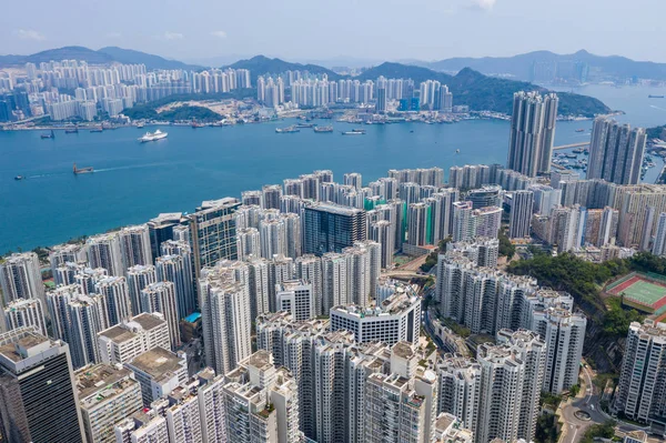 Shau Kei Wan Hong Kong Marzo 2019 Vista Superior Ciudad — Foto de Stock