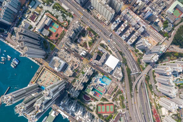 香港萧基湾 2019年3月19日 香港城市自上而下景观 — 图库照片