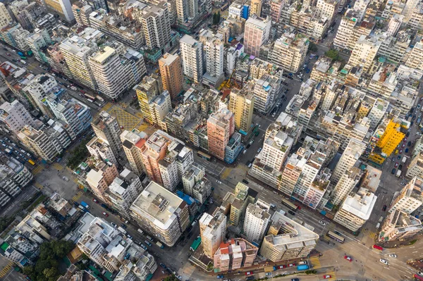 シャム シュイ 2019年3月19日 香港市街のトップダウンビュー — ストック写真