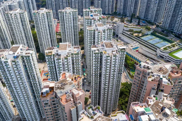 Tai Koo Hong Kong Marzo 2019 Vista Aérea Ciudad Hong — Foto de Stock