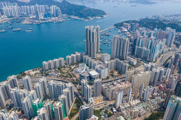 香港萧基湾 2019年3月19日 香港城市鸟瞰图 — 图库照片