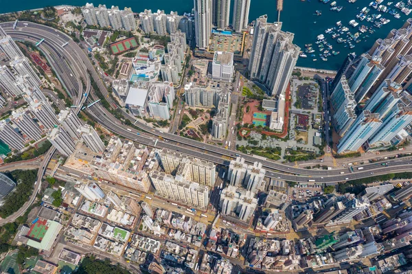 Shau Wan Χονγκ Κονγκ Μαρτίου 2019 Κορυφαία Θέα Της Πόλης — Φωτογραφία Αρχείου