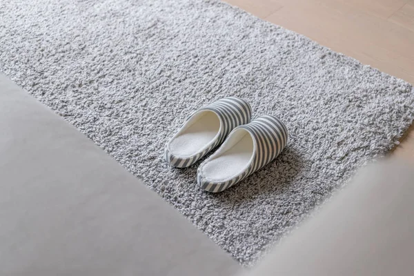 Slippers Carpet Floor Home — Stock Photo, Image