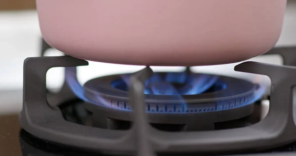 Natural Gas Inflammation Stove Burner — Stock Photo, Image